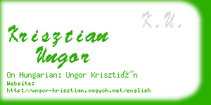 krisztian ungor business card